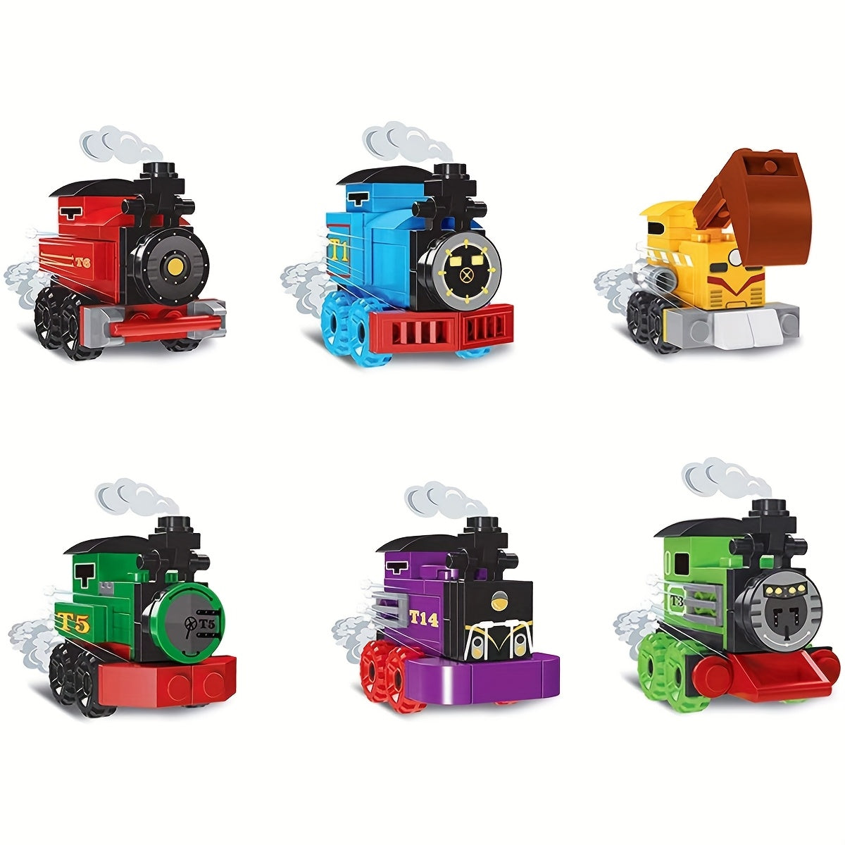 6pcs Easter Train Building Blocks Toys for Kids