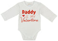 "Daddy is my Valentine" feliratos valentin napi baba body fehér-0