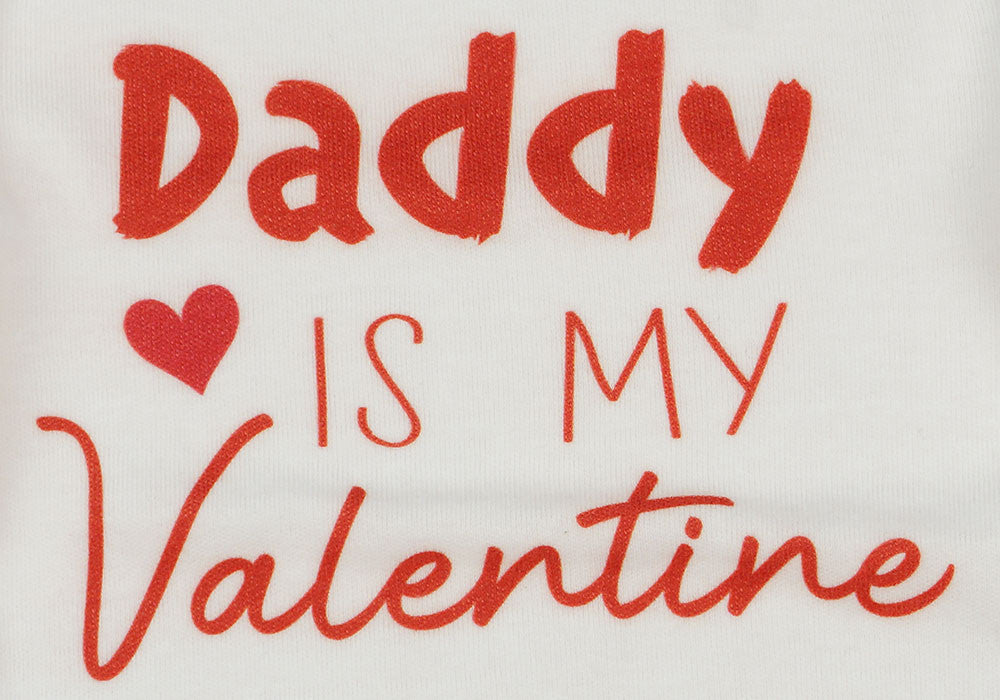 "Daddy is my Valentine" feliratos valentin napi baba body fehér-1