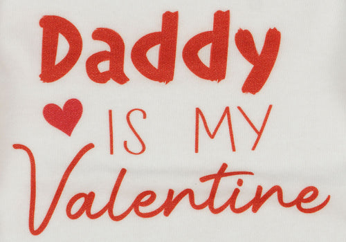 "Daddy is my Valentine" feliratos valentin napi baba body fehér-1