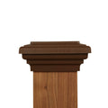 4x4 Post Caps │Brown Flat Top