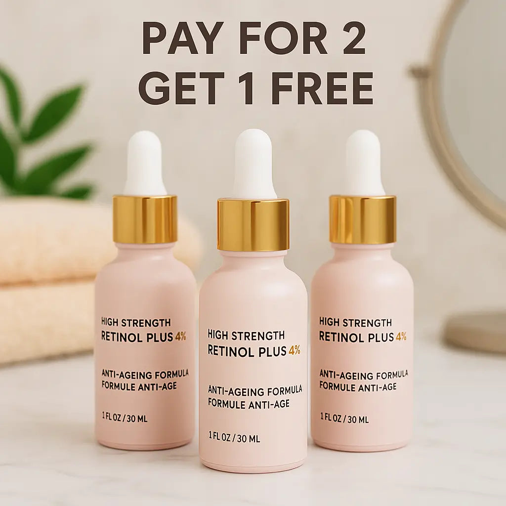 Ammuri High Strength Retinol Serum 4% Plus – Anti-Ageing Formula for Wrinkles, Fine Lines, Dark Spots & Firming – Face Serum with Vitamin Support – 3 Pack (30ml Each)-0